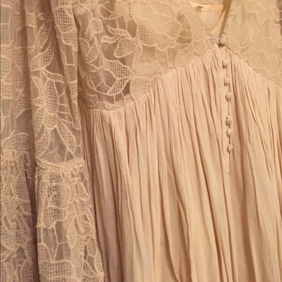 Free People Lace fairytale bell sleeves sexy Dress - Picture 5 of 8